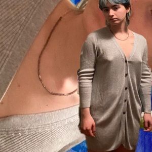 xs grey uniqlo cardigan